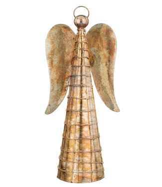 Regal Gold Flame Angel Decor 16"