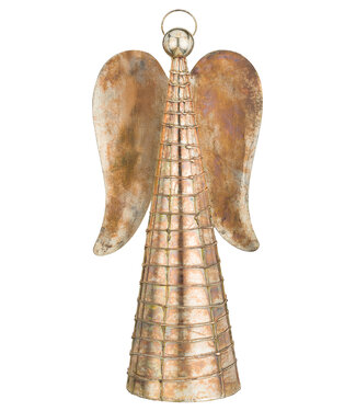 Regal Gold Flame Angel Decor 22"