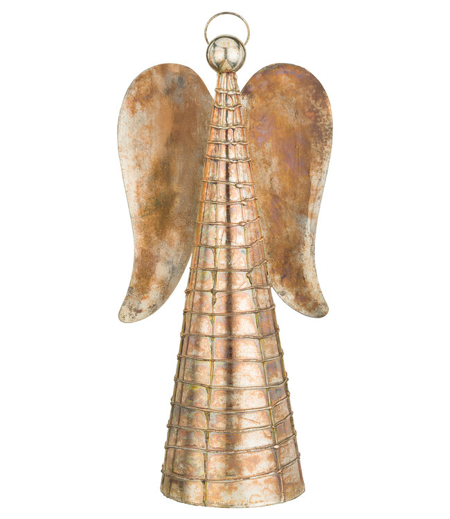 Regal Gold Flame Angel Decor 22"