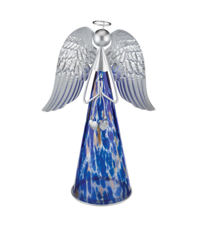 Regal Murano Angel LED Decor 13" Indigo