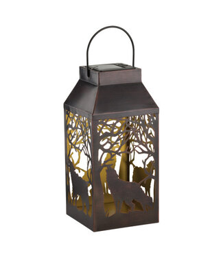 Regal Shadow Solar Lantern Square Wolf