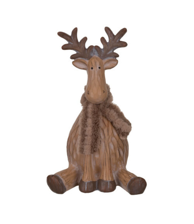 Regal Woodland Moose Sitting Decor md