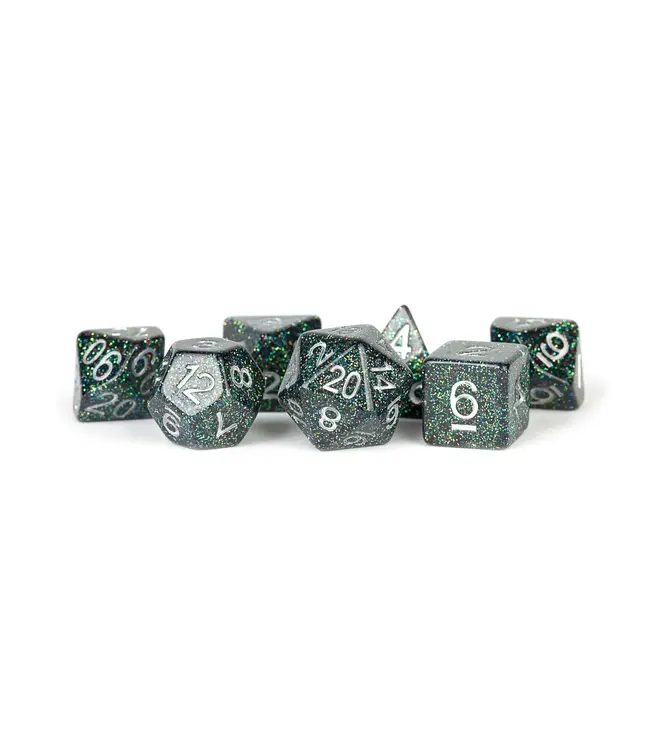 Metallic Dice Games Astro Mica 16mm Resin Poly Dice Set