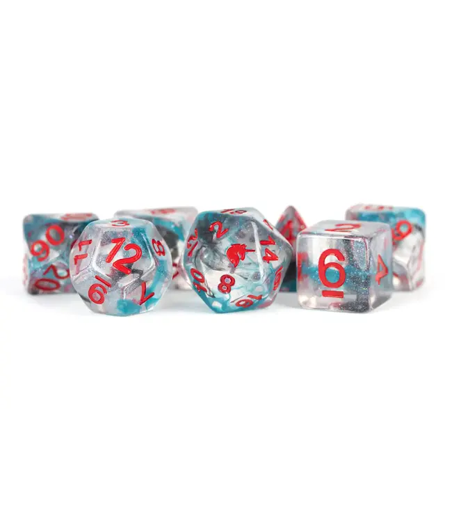 Metallic Dice Games Battle Wounds 16mm Poly Dice Set