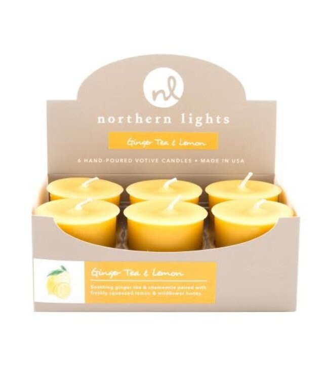 Northern Lights Candles Ginger Tea And Lemon Votive