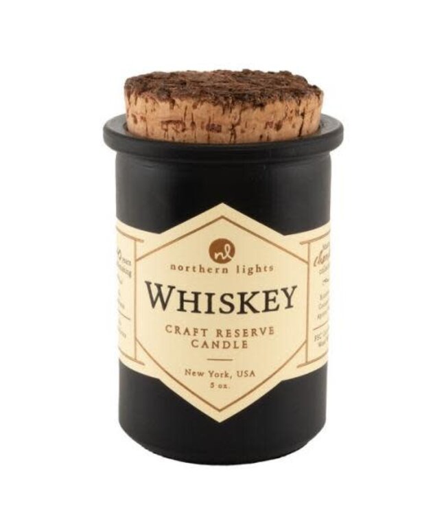 Northern Lights Candles Whiskey Reserve Black Spirit Jar - 5oz