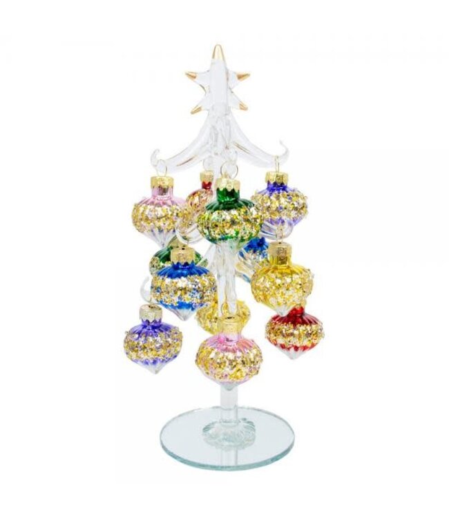 Gift Essentials Teardrop Ornaments Clear 8" Tree