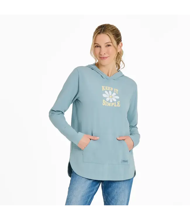 Life Is Good Womens Crusher Flex H Keep It Simple D Smokey Blue