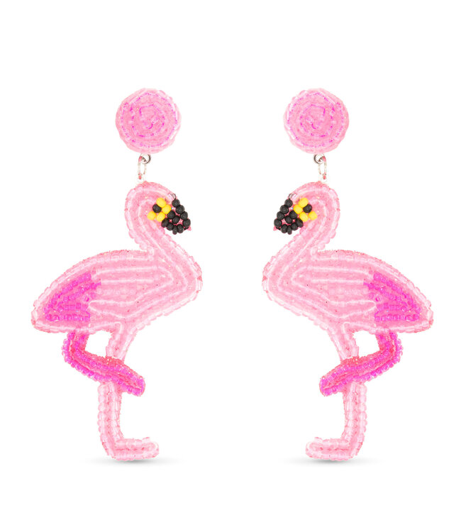 Amanda Blu Beaded Flamingo Earrings