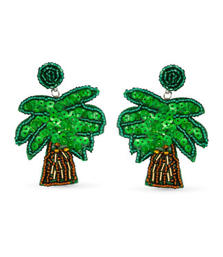 Amanda Blu Beaded Palm Tree Earrings