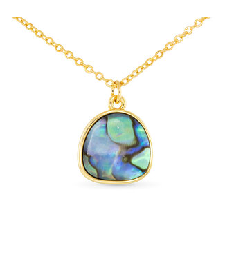 Amanda Blu Gold Abalone Blue Dome Necklace