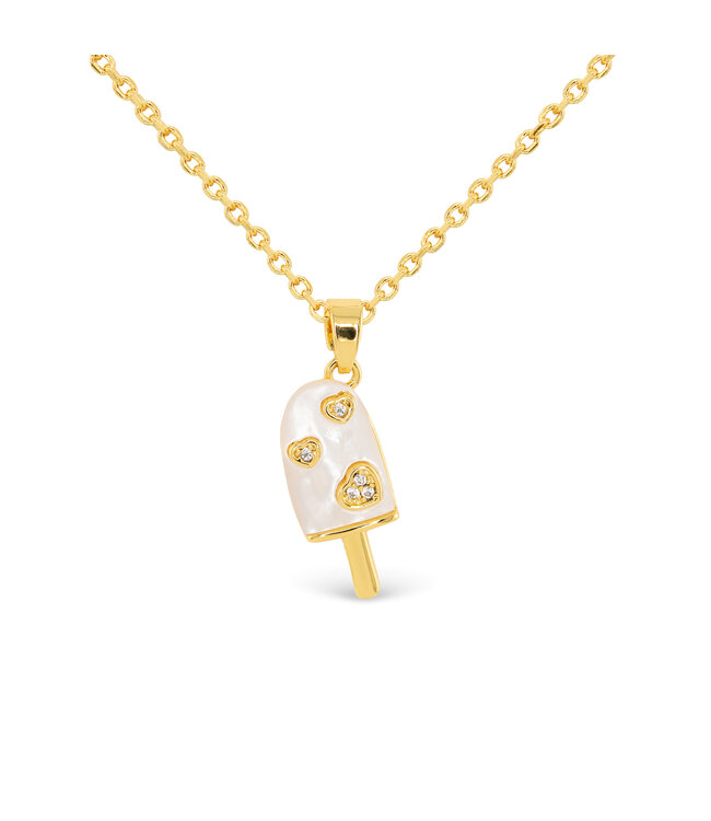 Amanda Blu Gold CZ Ice Cream Bar Necklace