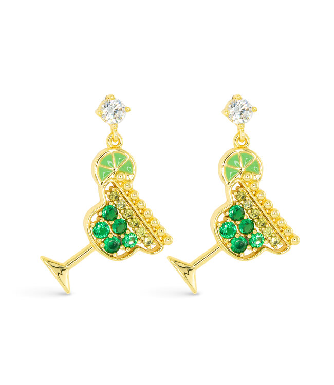 Amanda Blu Gold CZ Margarita Earrings