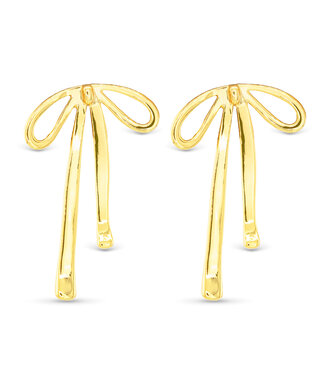 Amanda Blu Gold Long Bow Earrings