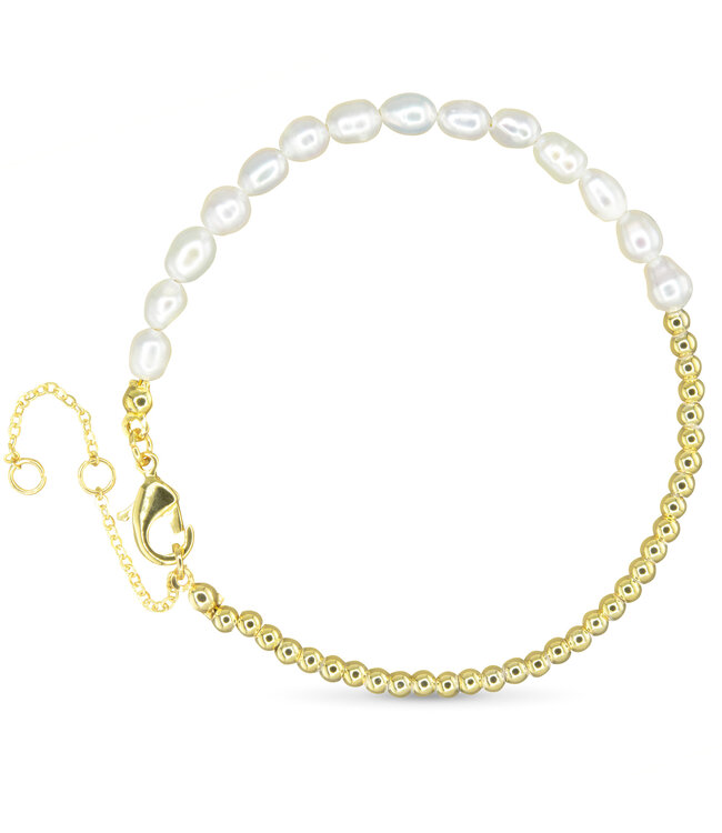 Amanda Blu Gold Pearl  and Chain Bracelet