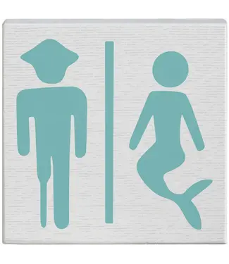 Sincere Surroundings Mermaid Bathroom Sign