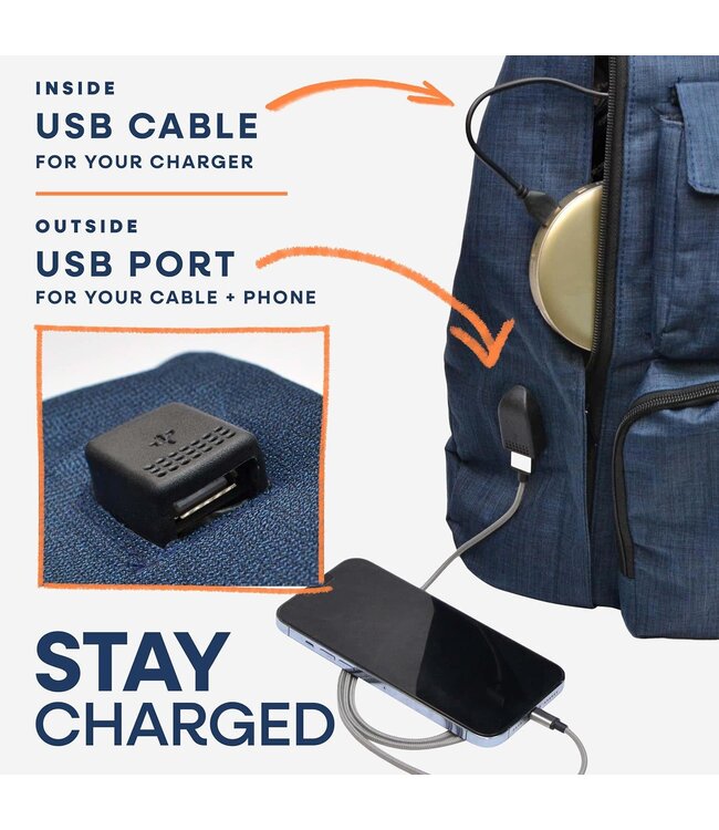 Calla Products LLC Nupouch Anti-theft Rucksack - SoHo Collection Navy