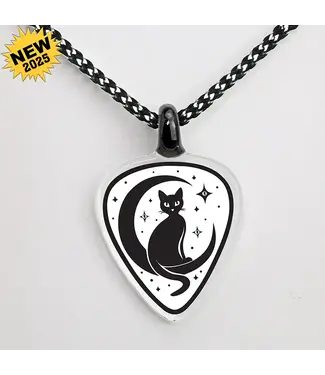 Glass Baron Necklace Cat And Moon