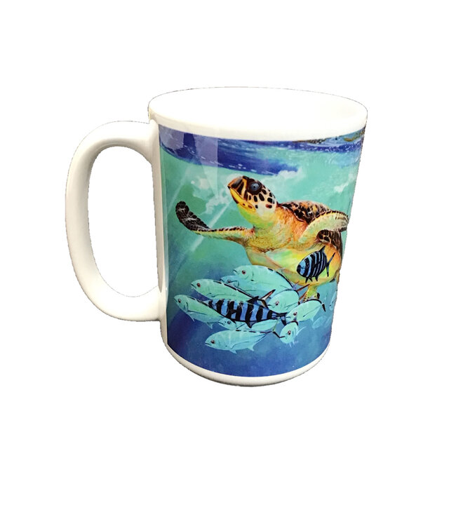 Gotham Custom Guy Harvey Hawksbill Caravan OS WA Ceramic Coffee Mug
