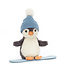 Jellycat Inc Peanut Penguin Snowboarding Small