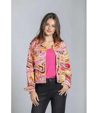 APNY INC Printed Denim Jacket