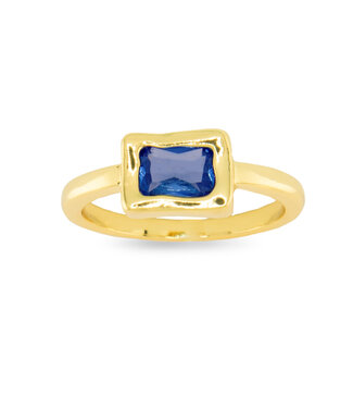 Amanda Blu Gold Sapphire CZ Ring - Size 9
