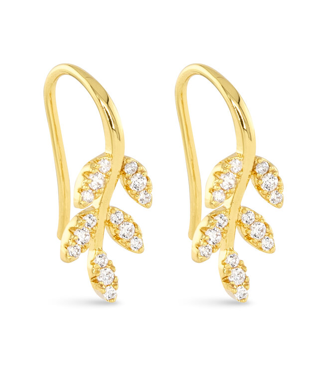 Amanda Blu Leaf Drop Earring - Gold