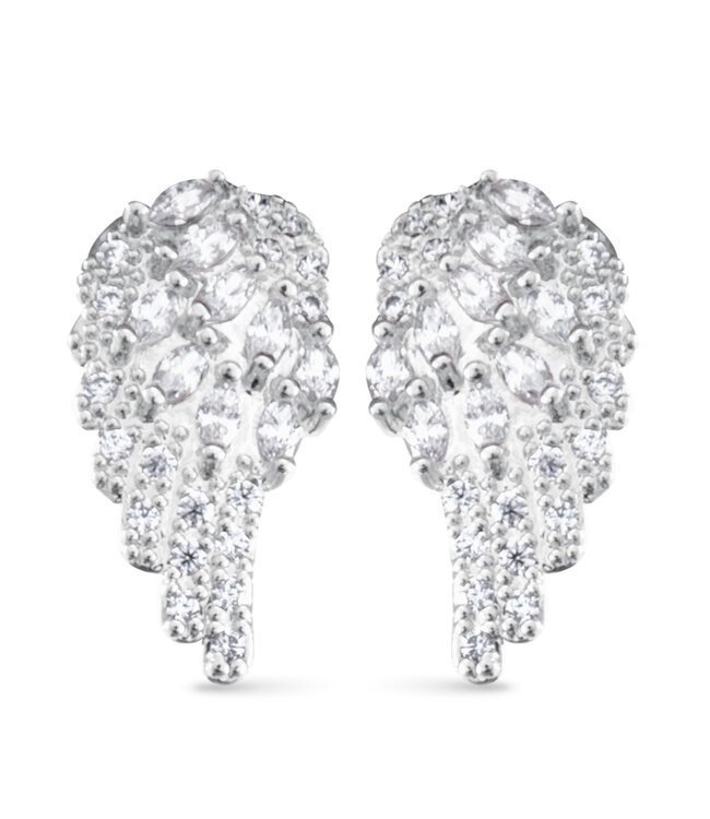 Amanda Blu Mini Angel Wing Earrings - Silver