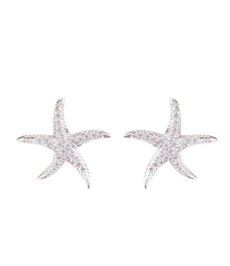 Amanda Blu Mini Starfish Earrings - Silver