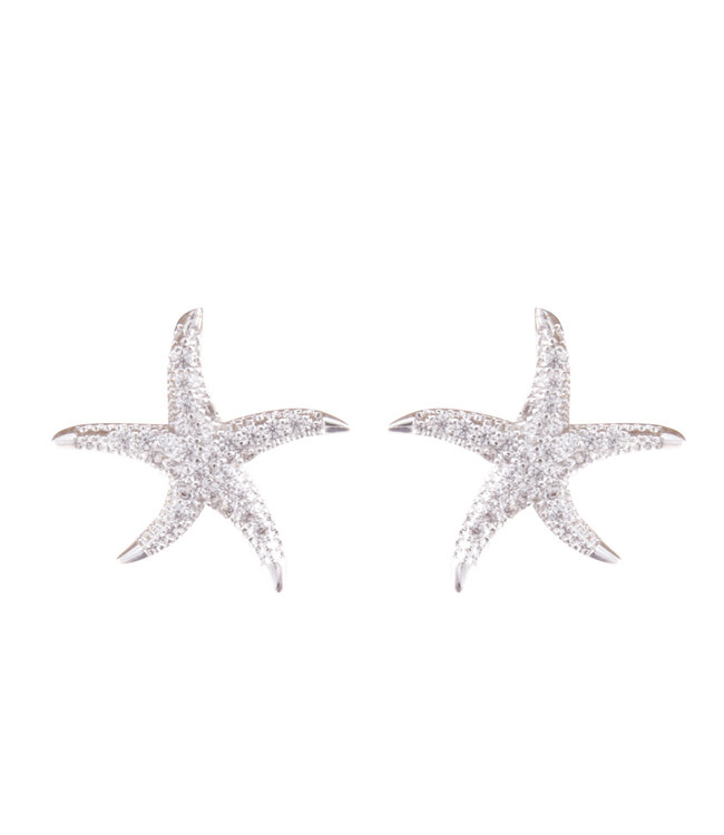 Amanda Blu Mini Starfish Earrings - Silver