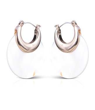 Amanda Blu Mother of Pearl Slice Earrings - Gold