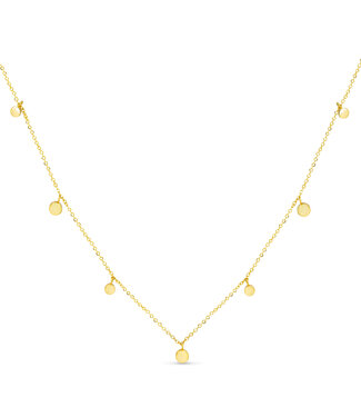 Amanda Blu Gold Station Disk Necklace