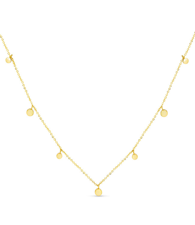Amanda Blu Gold Station Disk Necklace