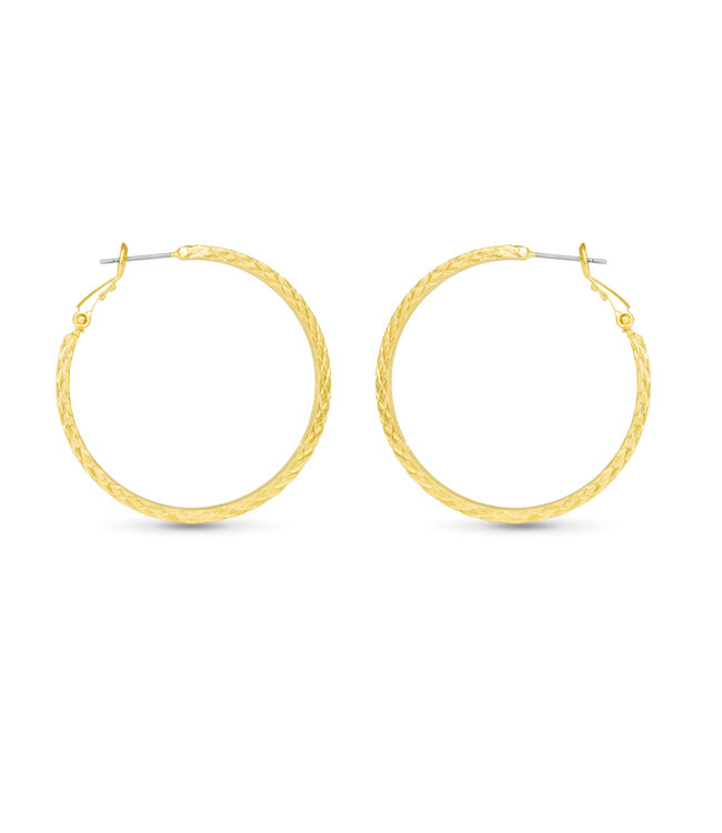 Amanda Blu Leilani Polished Braided Large Hoop Gold