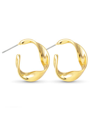 Amanda Blu Ashley Polished Twisted Hoop Gold