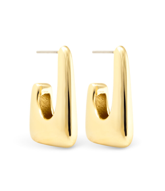 Amanda Blu Ava Polished Huggie Gold