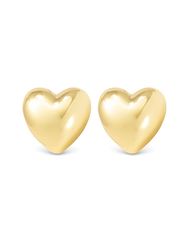 Amanda Blu Ella Polished Heart Stud Gold