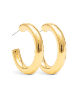 Amanda Blu Savannah Polished Hoop Gold