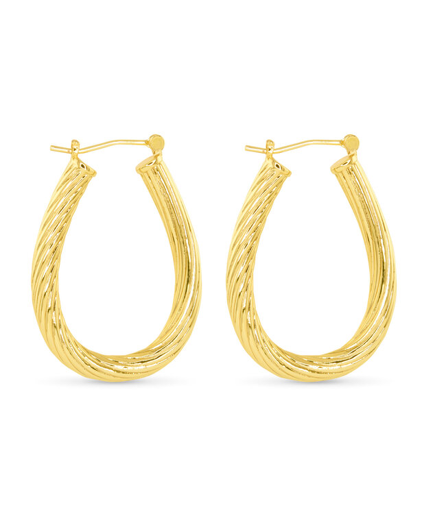 Amanda Blu Gold Polished Ramsey Earrings