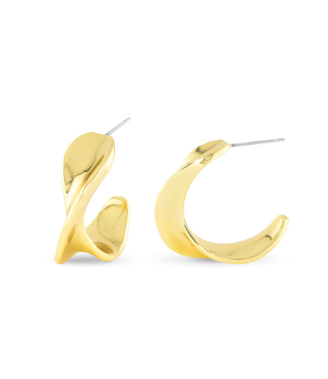Amanda Blu Gold Polished Daphne Hoop Earrings