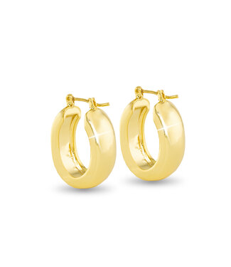 Amanda Blu Gold Emily Polished Bold Oval Hoop