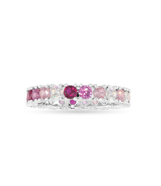 Amanda Blu Silver CZ Pink Ombre Ring - Size 9