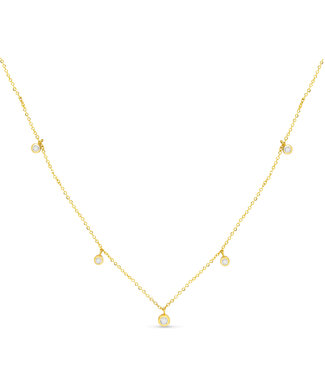 Amanda Blu Gold Station CZ Necklace