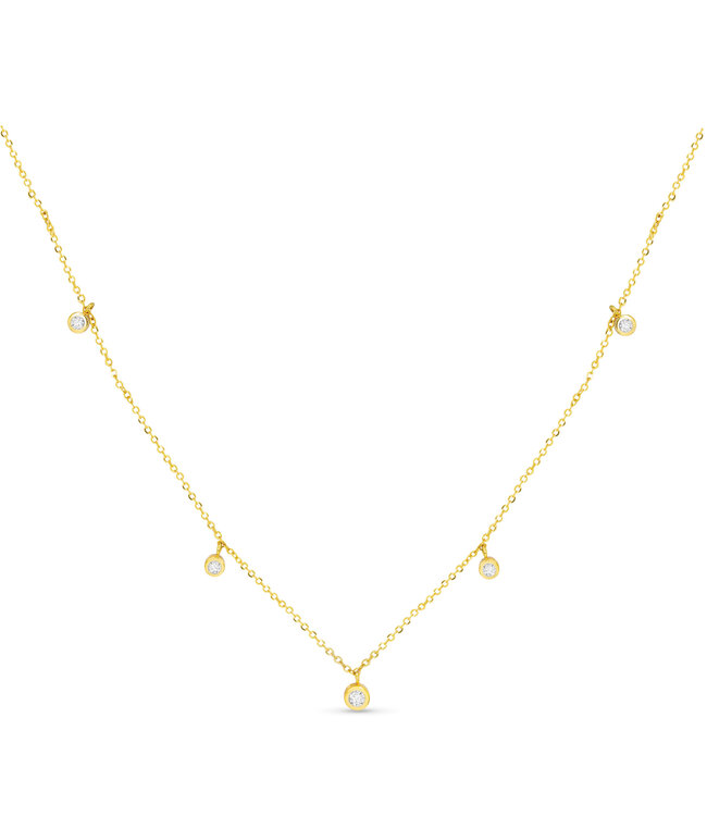 Amanda Blu Gold Station CZ Necklace
