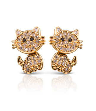 Amanda Blu Ice Blu Cat Earrings - Gold