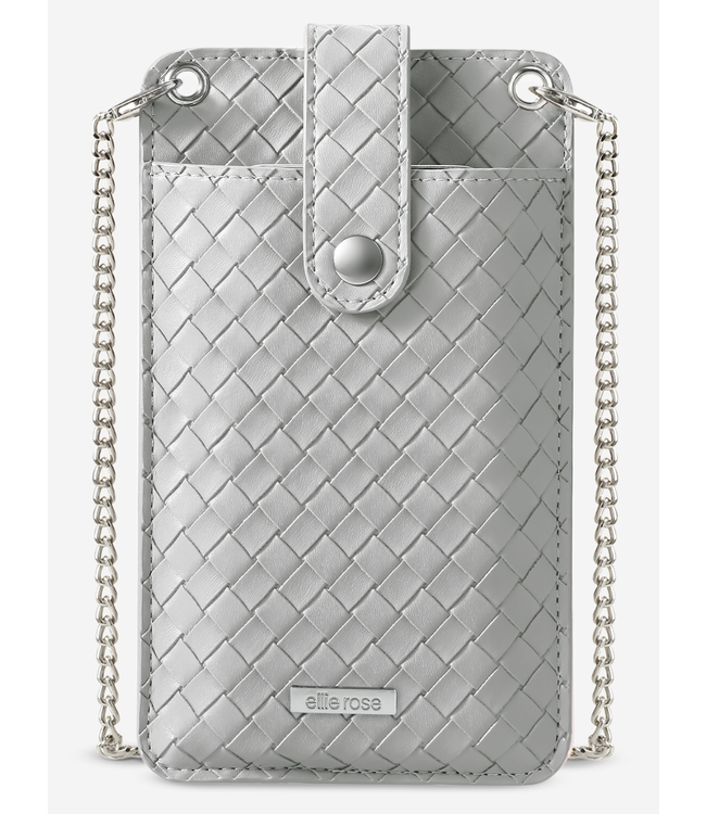 Ellie Rose Crossbody Phone Bag Silver
