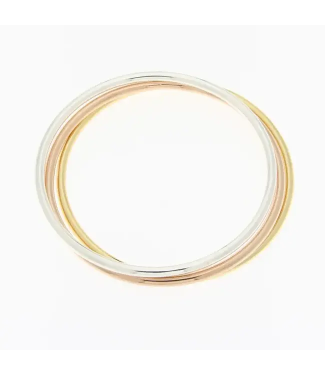 Bronzoro Tri Colour Slip On Bangle