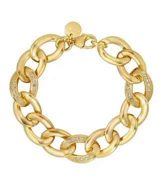 Bronzoro Large Link Cubic zirconia Bracelet