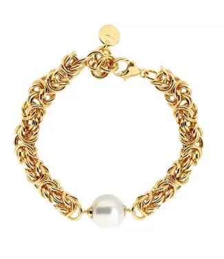 Bronzoro Byzantine Pearl Stationed Bracelet