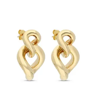 Bronzoro Chunky Double Chain Link Stud